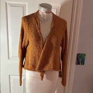 Amy Brill Mustard cropped cardigan